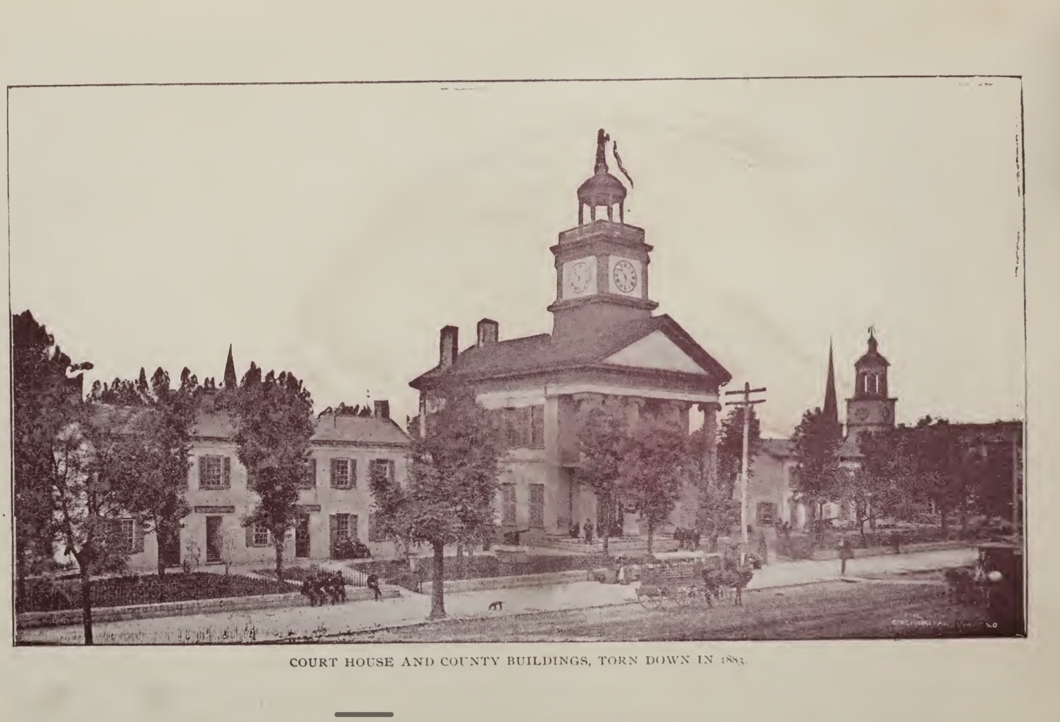 Pre-1885 Butler County Courthouse and county buildings