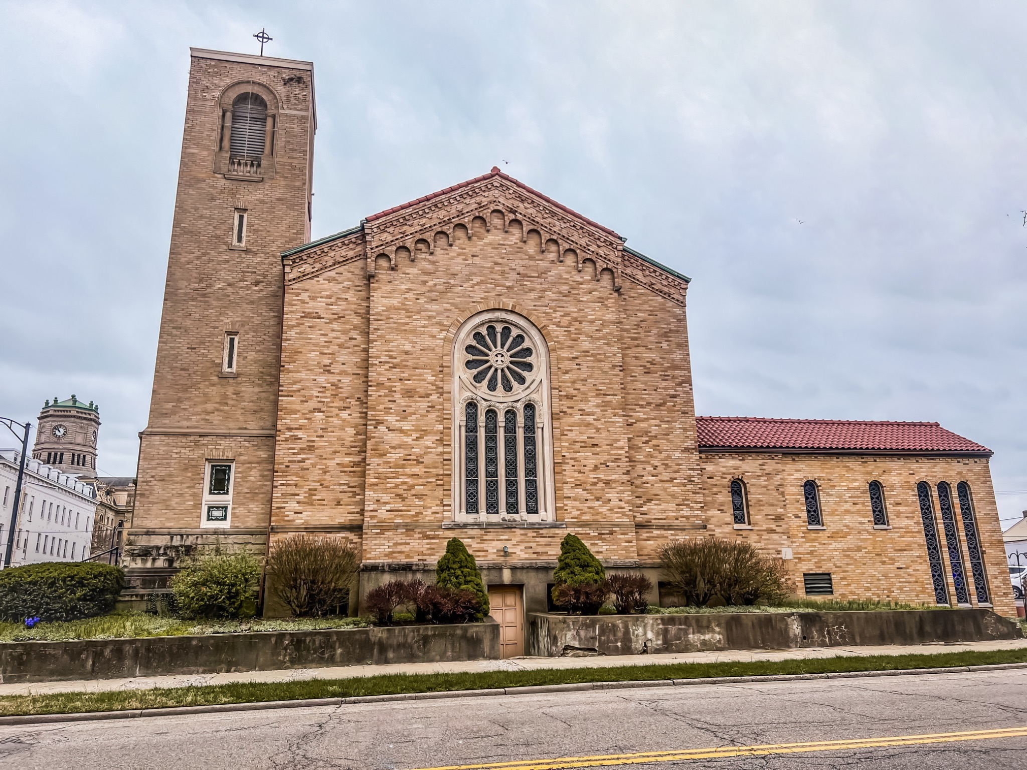 Current Court Street building of the former United Presbyterian Church in Hamilton